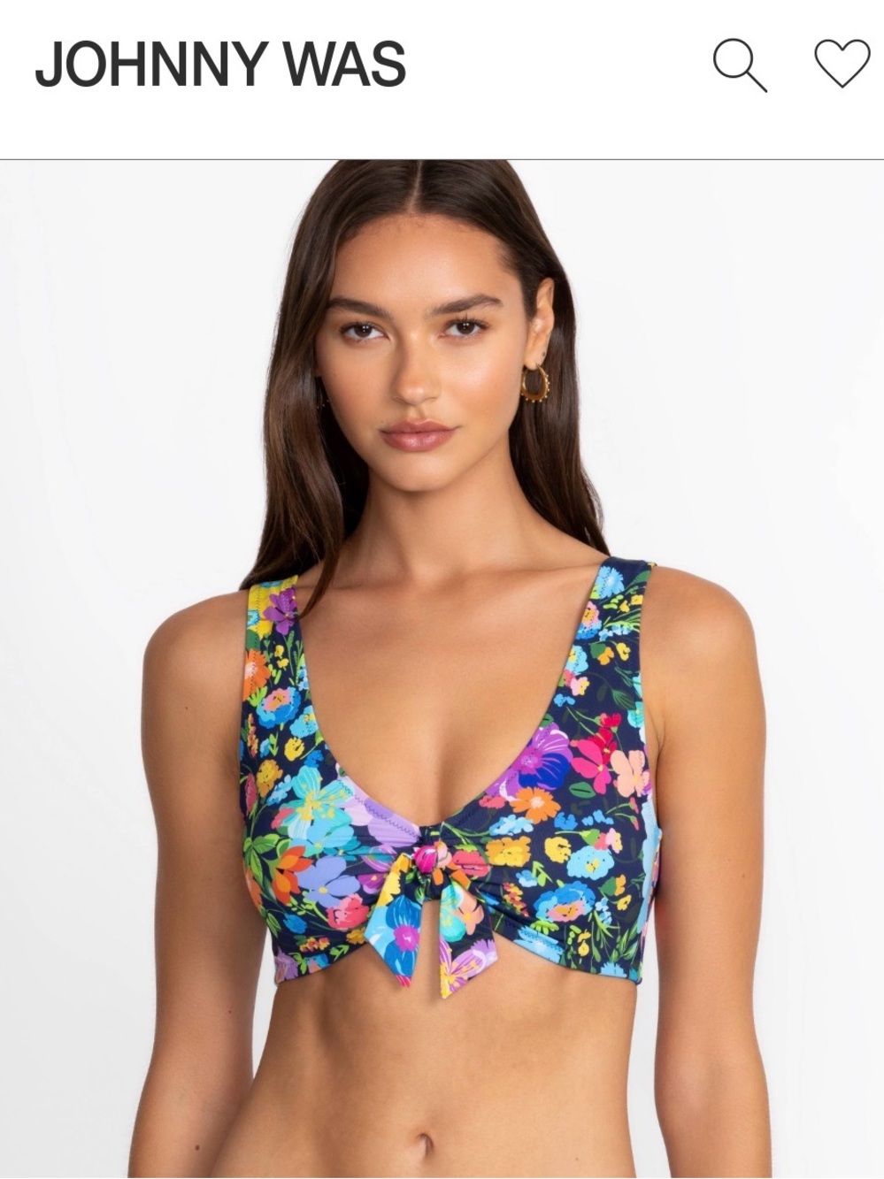 IN SEARCH OF: JOHNNY WAS WILD BLOOM BIKINI TOP, XL